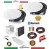 KIT AUDIO DA INCASSO AMPLIFICATORE BLUETOOTH TOUCH TELECOMANDO + 2 ALTOPARLANTI