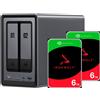 Ugreen UGRSEA-XP2 4250494931755 UGREEN DXP2800 + 2x 6 TB Seagate IronWolf HDD Pacchetto
