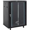 vidaXL Armadietto di Rete 15U 19" IP20 Nero 60x45x86 cm vidaXL