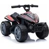 LEAN TOYS Kinder Quad Elettrico 6V ATV Miniquad Nero Kinderauto