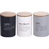 VILLA D'ESTE HOME TIVOLI Victionary Light Set 3 Barattoli 750ml Ceramica