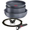 Lagostina Ingenio Mineralis , Set padelle, Antiaderente, Manico rimovibile, Induzione e gas, 5 pz.