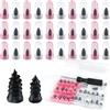NEBURORA 50 Pezzi Chiodi in Gomma per Riparazione Pneumatici Chiodi in Gomma a Spirale Kit di Riparazione Pneumatici Fai-da-Te con cacciavite per Auto, Moto, trattori Riparazione forature Pneumatici
