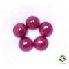 SBI Gems 5 MM Rubino Naturale Rotondo Cabochon Lotto 05 Pezzi 4.06 Cts Loose Certificato
