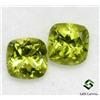 SBI Gems Certificato Naturale Peridoto Taglio Cushion Paio 6x6 MM 2.20 Cts Non Trattato