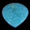 Gemstonedesire 122,15 ct.100% naturale cielo blu emimorfite cuore cabina 50x52x6 mm pietra p...