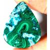 Gemstonedesire 126,05 ct .100% naturale grande malachite crisocolla pera cabina 41 x 53 x 6 ...