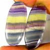 Gemstonedesire 68,90Cts Natural Design Fluorite Ovale Cab Matched Pair 15x35x5mm Top Gemstone