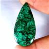 Gemstonedesire 77,60 ct.100% naturale crisocolla malachite pera cabina 24x51x6 mm pietra pre...