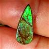 Gemstonedesire 4,15 ct. 100% naturale multi fuoco ammolite pera cabochon 7 x 17 x 3 mm pietr...