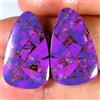 Gemstonedesire Coppia di pere in rame viola turchese 22,05 ct cabina 15 x 24 x 4 mm pietra p...