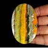 Gemstonedesire 152,30Cts.100%Natural Bumble Bee Eclipse Jasper Oval Cab 46x70x4mm Losse Gems