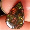 Gemstonedesire 5,70 ct. 100% naturale multi fuoco ammolite pera cabochon 10 x 15 x 4 mm piet...
