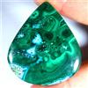 Gemstonedesire 134,40 ct.100% malachite naturale crisocolla pera cabochon 43 x 50 x 6 mm pie...