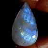 Gemstonedesire 70,00 ct.100% pietra di luna lampo arcobaleno naturale pera cabina 26x43x8 mm...