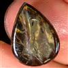 Gemstonedesire 6,05 ct. 100% naturale multi fuoco ammolite pera cabochon 11 x 15 x 4 mm piet...