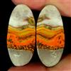 Gemstonedesire 46,15Cts.100%Natural Bumble Bee Eclipse Jasper ovale 16x35x4mm coppia gemme c...