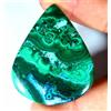 Gemstonedesire 151,80 ct.100% malachite naturale crisocolla pera cabochon 41 x 52 x 7 mm pie...