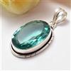 Pendente Fatto A Mano In Argento Sterling 925 Con Gemma Di Acqua Apatite AA-17