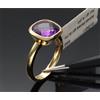 ANELLO CON AMETISTA IN ORO GIALLO 750/1000 ,18KT. 10%DI SCONTO PREZZO DI LISTINO