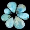 Gemstonedesire 75,40 ct 100% naturale blu cielo Larimar cabina pera lotto all'ingrosso 7 pez...