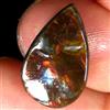 Gemstonedesire 6,75 ct. 100% naturale multi fuoco ammolite pera cabochon 11 x 17 x 4 mm piet...