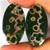 Gemstonedesire Coppia di diaspro oceano naturale 42,40 ct cabina ovale abbinata 18x32x5 mm p...