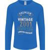 Gildan Maglietta A Maniche Lunghe Da Uomo Del 25° Compleanno Vintage Premium 2001