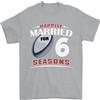 Gildan 6 Anno Matrimonio Anniversario 6th Rugby T-Shirt 100% Cotone