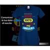 Fruit of the Loom T Shirt Maglietta Printed NATA NEL 1973 L'ANNO DELLE PIU' BELLE 100%COTONE NER