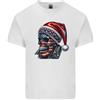 Gildan American Natale Teschio Natale Bandiera USA Biker Uomo Cotone Leggero T-Shirt