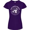Gildan T-Shirt Donna Taglio Petite Della Flat Earth Society Membri In Giro Per Il Mondo