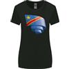 Gildan Arricciato Dr Congo Bandiera Congolese Giorno Calcio Donna Larga Taglio T-Shirt