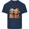 Gildan T-Shirt In Cotone Leggero Per Uomini Con Golden Retriever Di Natale