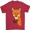 Gildan Un'Illustrazione Di Volpe Arancione T-Shirt Da Uomo 100% Cotone