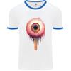 Fruit of the Loom Eyesicle Horror Hangover Eye Gotico Demone Maglietta Ringer Da Uomo