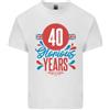Gildan Glorious 40 Anni 40th Compleanno Union Jack Bandiera Uomo Cotone Leggero T-Shirt