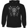 Awdis Viking Skull Scudo - Uomo Divertente Felpa Ragnar Show Televisivo Programma Axe