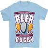 Gil dan Maglietta Divertente Da Uomo Rugby Birra Alcol Weekend 100% Cotone