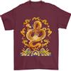 Gildan Oro E Blu Dragon T-Shirt 100% Cotone