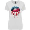 Gildan T-Shirt Donna Con Labbra Della Bandiera Americana Sexy Del 4 Luglio