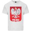 Gildan Polska Orzel Polonia Bandiera Lucido Calcio Uomo Cotone Leggero T-Shirt