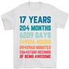Gil dan T-Shirt Per Il 17° Compleanno 17 Anni Uomo 100% Cotone