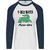 Fruit of the Loom T-Rex Odia I Push Up Divertente Palestra Dinosauri Uomo Maglietta Baseball L/S