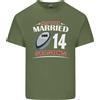 Gildan T-Shirt In Cotone Per Uomo Del 14° Anniversario Di Matrimonio Rugby