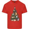 Gildan T-Shirt In Cotone Leggero Per Uomini Con Albero Di Natale Per Gatti