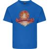 Gildan Rosso Luna Lago Universo Rosa Acceso Spazio Uomo Cotone Leggero T-Shirt