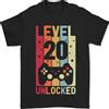 Gildan T-Shirt Da Uomo Per Il 20° Compleanno 20 Anni Level Up Gaming 100% Cotone
