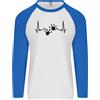 Fruit of the Loom Maglietta Baseball L/S Per Uomo Lizard ECG Gecko Pulse Bearded Dragon