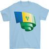Gil dan Arricciato Saint Vincent And Grenadines Bandiera Calcio T-Shirt 100% Cotton